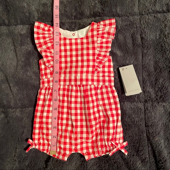 Nordstrom Newborn Flutter Picnic Romper - Picture 13 of 14